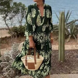 Zara | Dresses | Zara Green Crochet Dress M Nwt | Poshmark